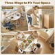 image 3 of HOMCOM Folding Dining with Steel Frame for Small Spaces, White