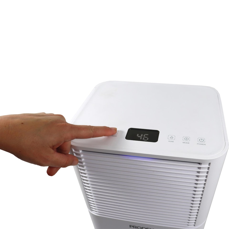 image 1 of Prodex 12L/Day Dehumidifier, Extracts Moisture in your Home/Office/Garage, Low Energy Dehumidifier Removes Damp & Condensation for Laundry Drying & Mould Prevention, 24 Hour Timer