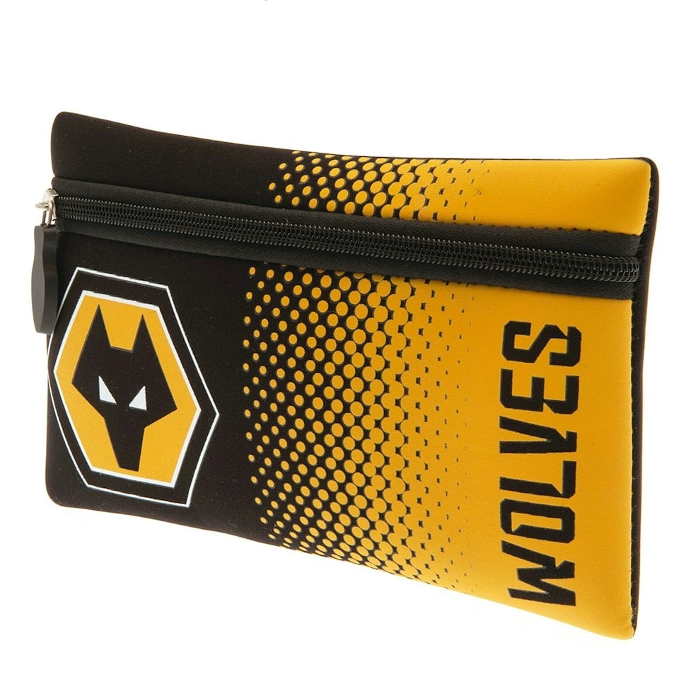 image 1 of Wolverhampton Wanderers FC Dot Fade Pencil Case - Yellow/Black - One Size