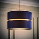 image 2 of ValueLights Sophia Large Navy 2 Tier Ceiling Light Shade Blue