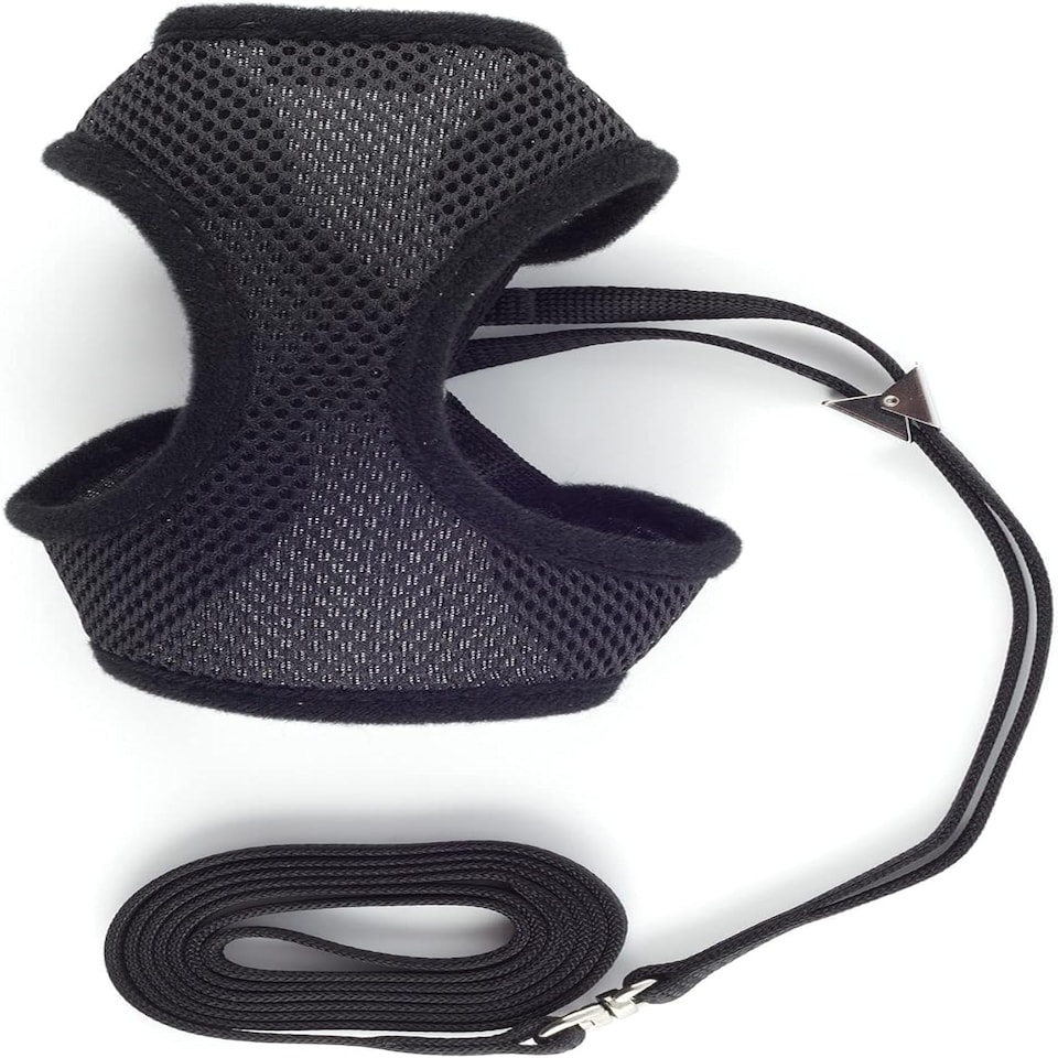 Ancol Cat Harness Soft Nylon Black Small Black | S