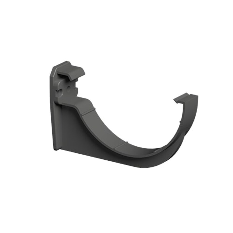 image 1 of FloPlast 170mm XtraFlo Industrial Half-Round Gutter Kit 20m - Stopend Outlet - Grey
