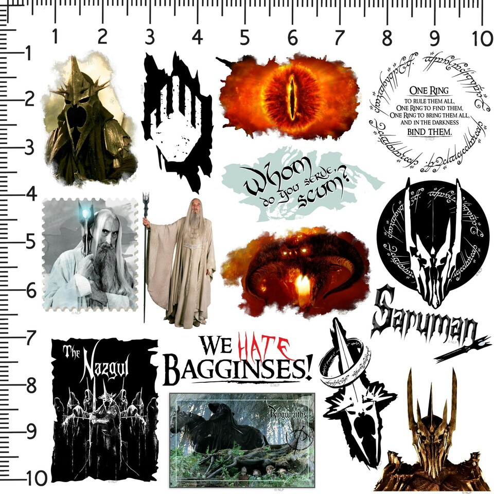 image 1 of Lord Of The Rings Deluxe Villains Stickers (Pack of 100) - Multicoloured - One Size
