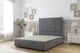image 1 of Sloomy Lisbon Armour Coniston Divan Bed Base 2 Drawers Foot-End With 54 Inch Floor Standing Headboard & 12 Inch Matching Footboard | Grey | Armour | King | 1