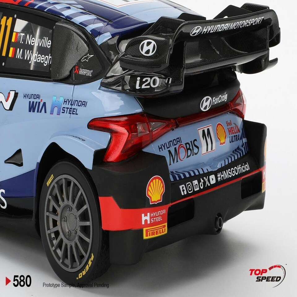 image 1 of Hyundai i20 N Rally1 Hybrid No.11 2024 Rally Monte Carlo Winner 1:18 Scale TS0580