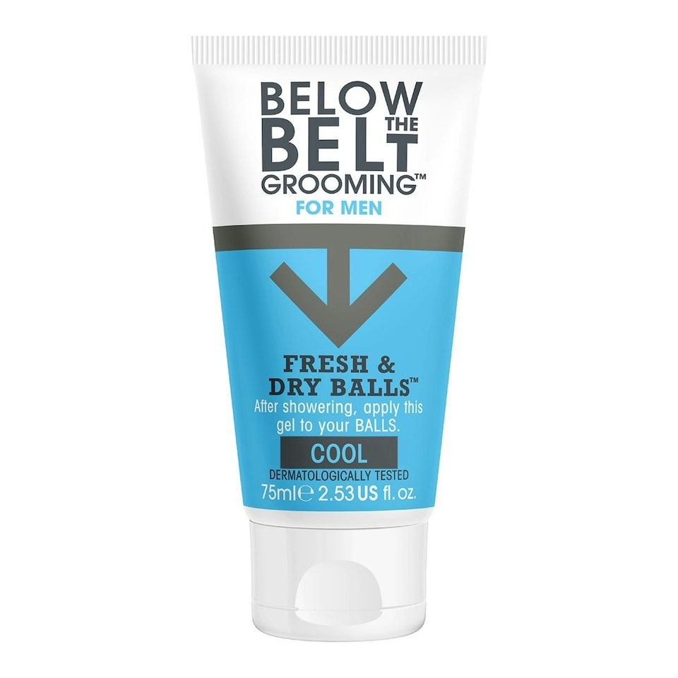 image 1 of Below The Belt Grooming Fresh & Dry Ball Cool Ball, Intimate Deodorant For Men, Protects against Sweat, Odour and Chafing, Cool Mint Fragrance 2 x 75ml