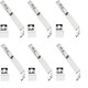 image 1 of Golden Grace Pack of 6 Flush Door Bolt in Polished Chrome Finish, Concealed Security French Double Door Bolts - 150mm