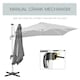 image 6 of Outsunny 3 x 3(m) Cantilever Roma Parasol Garden Umbrella with Cross Base Grey