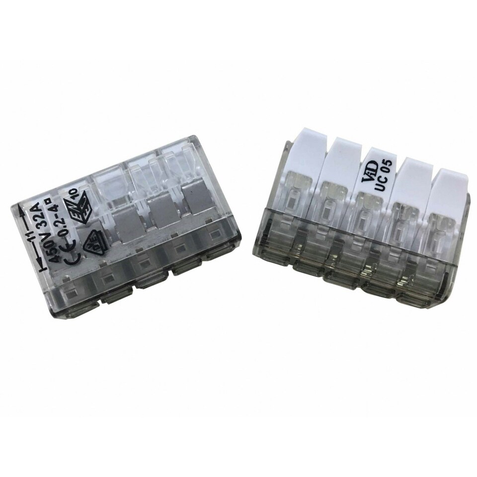 Dencon Compact Lever Connector - Multi Colour - 5 Pole, 32A