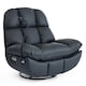 image 1 of Chicago Faux Leather Swivel & Rocker Electric Recliner Chair Black | Black | Black | One Size