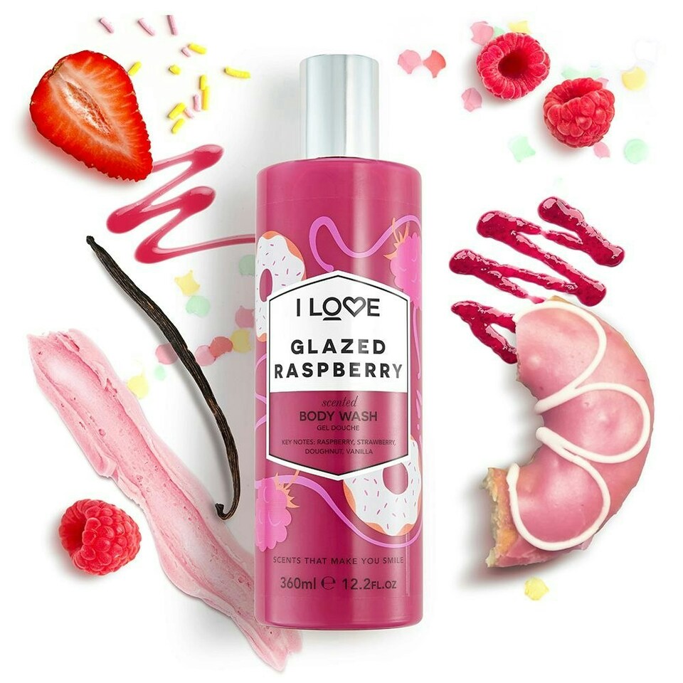 image 1 of I Love Signature Glazed Raspberry Scented Body Wash 350ml