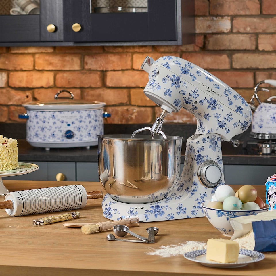 image 1 of Laura Ashley China Rose 1800W Stand Mixer with 6 Speed Settings