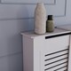image 5 of Vida Designs Milton Radiator Cover Painted MDF Slatted Cabinet Extendable, White, 140-204cm