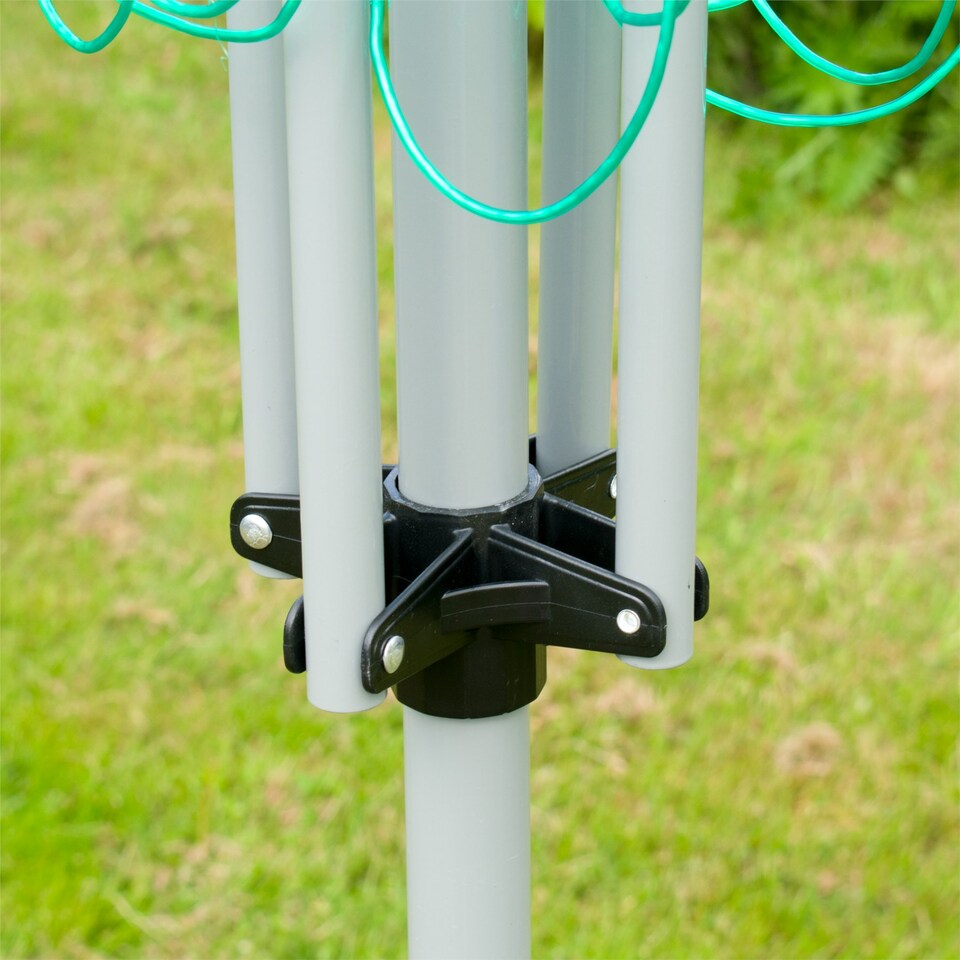 image 1 of KCT 4 Arm Rotary Washing Line - 40m Drying Area | Green | Silver