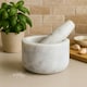image 1 of Interiors By Premier Grey Marble Mortar and Pestle, Durable 250ml Marble Grinder for Kitchen, Non-Porous Handcrafted