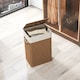 image 8 of HOMCOM Laundry Hamper with Removable Washable Liner Bag, Brown | Brown