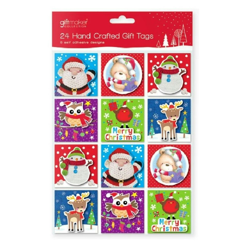 image 1 of Pack of 24 Hand Crafted Christmas Gift Tags
