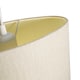 image 3 of Contemporary and Sleek Cream Linen Fabric Oval Lamp Shade 60w Maximum | Cream | 12"