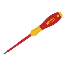 Wiha Softfinish Electric Slimfix Screwdriver, Slotted Tip - Multi Colour - 4.5 x 125mm