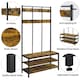 image 6 of Yaheetech Industrial Hallway Rack with Bench & Shoe Storage Brown | Rustic Brown | One Size