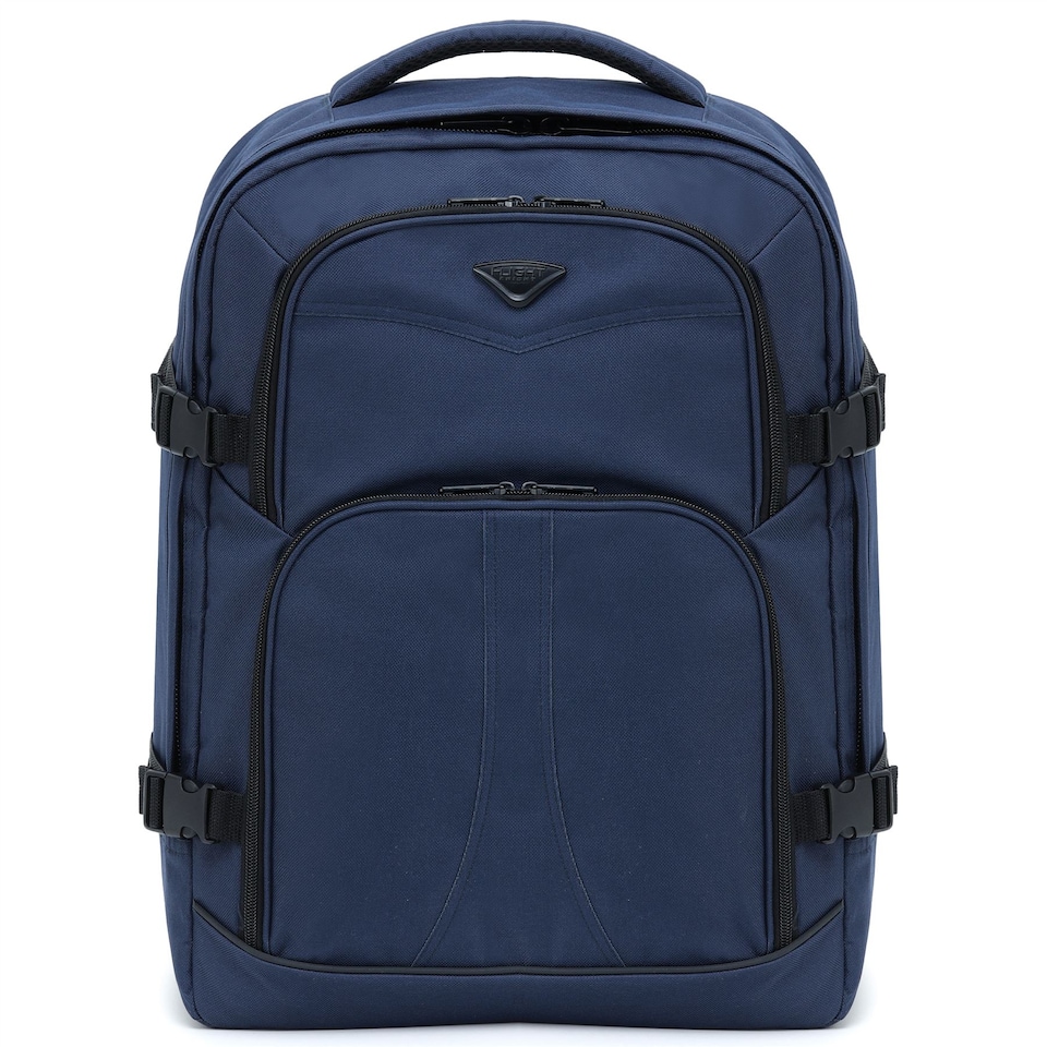 image 1 of Flight Knight Underseat Backpack 40x20x25cm Ryanair Free Carry On for Travelling USB Port Padded Comfortable Backpack - Carry On Luggage | Blue | Navy | 1