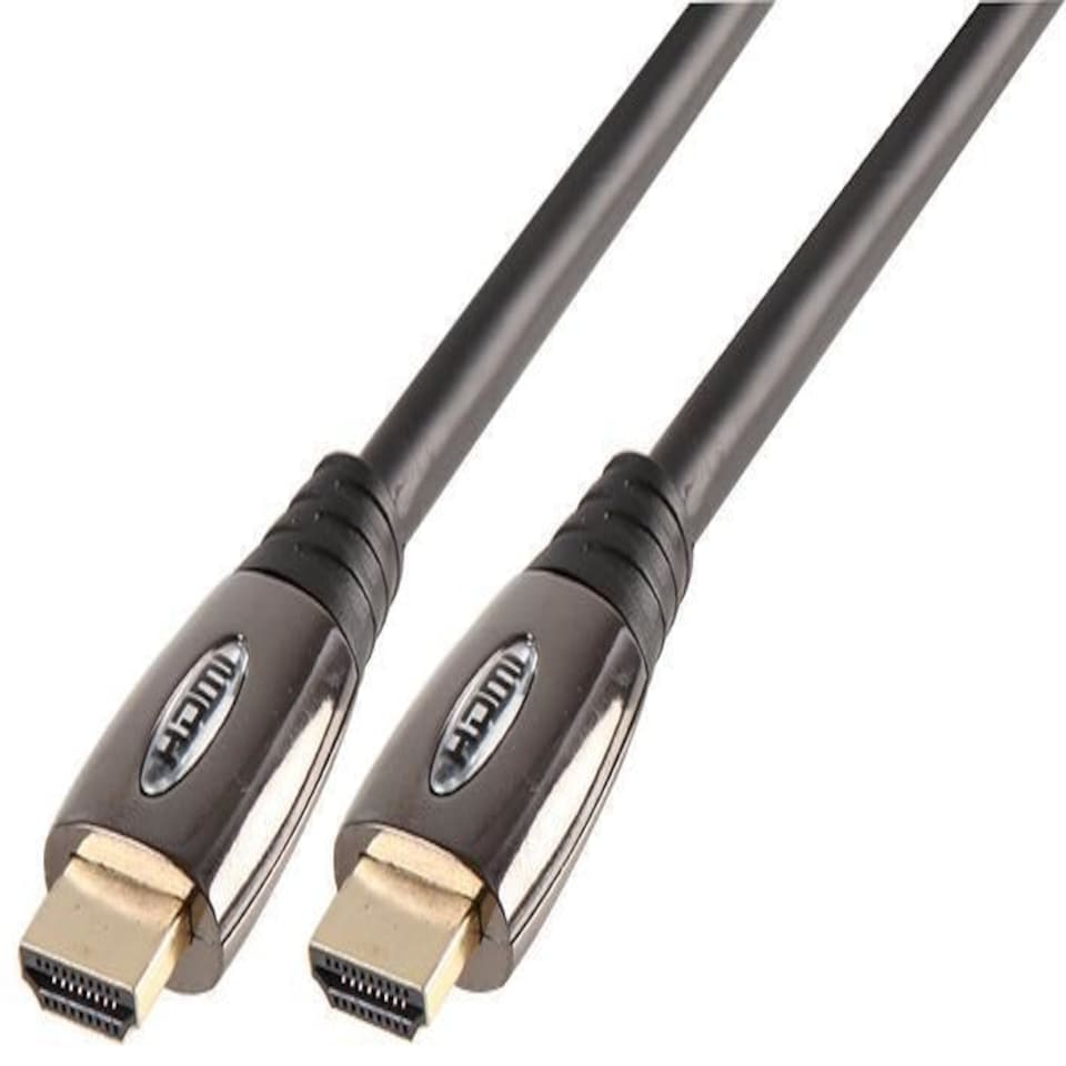 PRO SIGNAL High Speed HDMI Lead, Chrome Connectors, Gold Plated, 2m Black