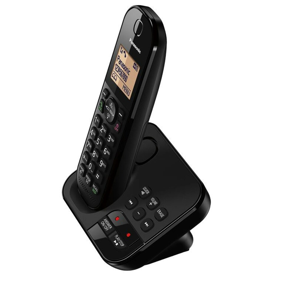 image 1 of Panasonic KX-TGC422EB Black Twin Digital Cordless Phone - Box Damaged