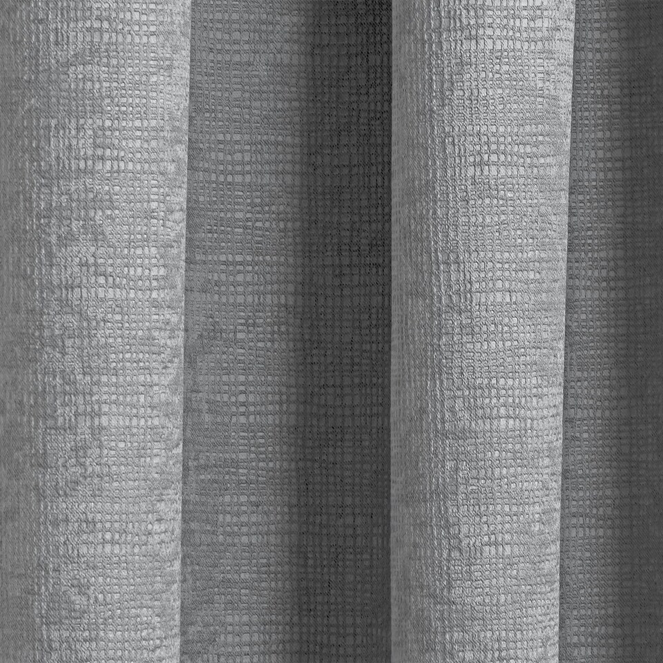 image 1 of Matrix Grey Curtains 46 x 72 inch (117 x 183 cm) Room Darkening Pencil Pleat Thermal Noise Reducing Curtains for Bedroom and Living Room