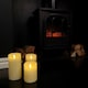 image 9 of Set of 3 Battery Operated Flickering LED Candle Christmas Decoration with Timer