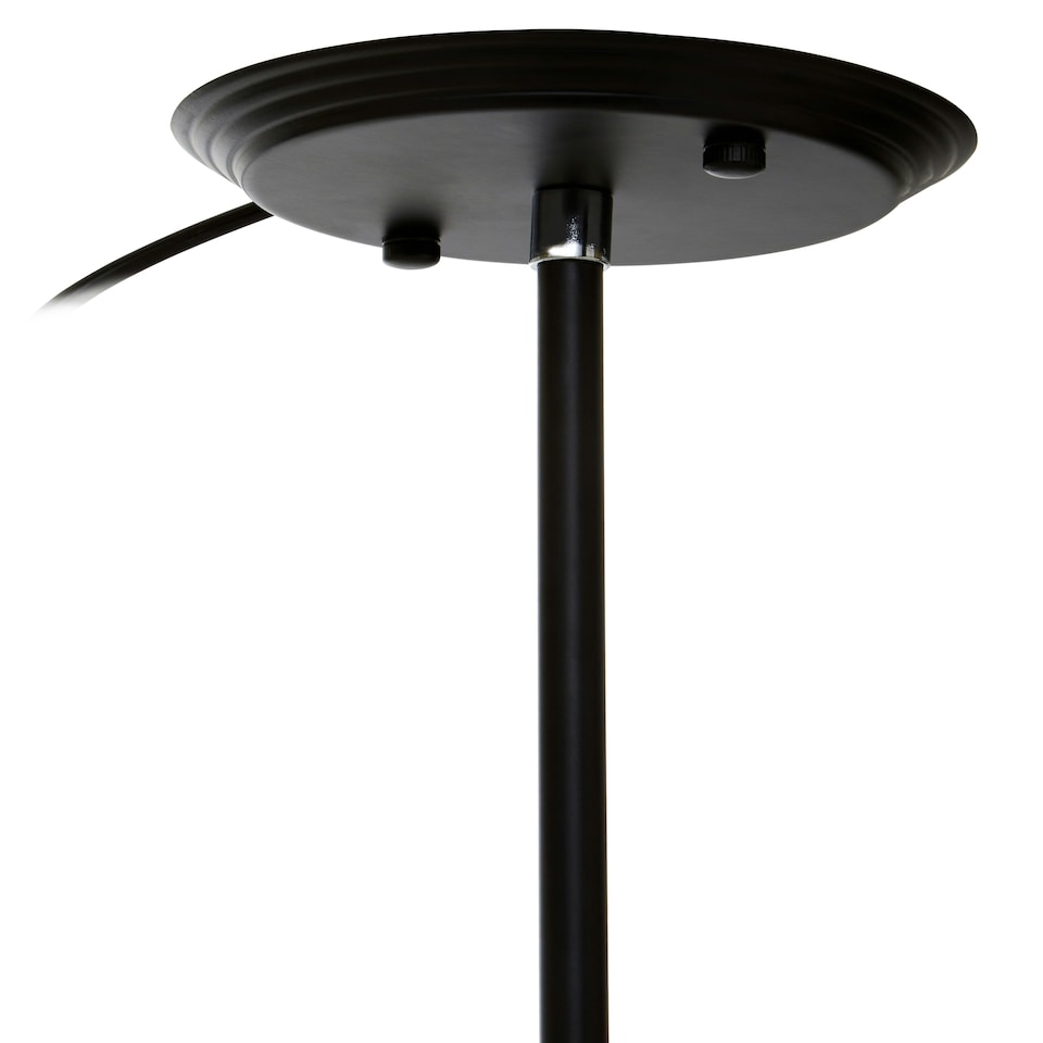 image 1 of Interiors by Premier Black and Chrome 16 Arm Pendant Light, Modern Spherical Glass Ceiling Fixture, Head Design with White Shades