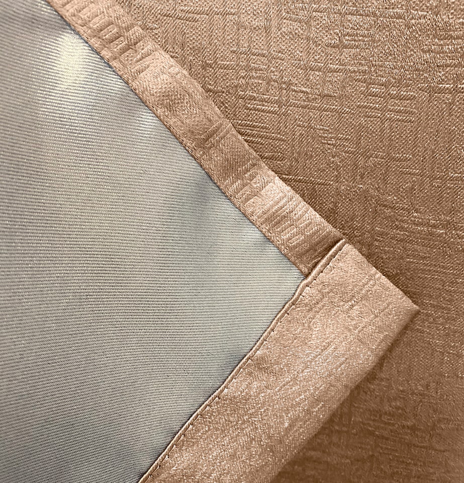 image 1 of Enhanced Living Vogue Latte Natural 90 x 54 inch (229x137cm) Eyelet Thermal Noise reducing Dim Out Curtains (PAIR)