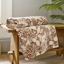 Winter Forest Printed Coral Fleece Throw