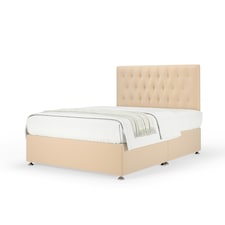 Signature Platinum 2000 Pocket Sprung Natural Plush Velvet Divan Set And Lona Headboard Single