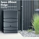 image 5 of Water Butt Kit with Tap, Diverter & Bio Cleaner –  Rainwater Collector for Garden, Balcony & Terrace – Durable Plastic Water Storage Tank | Grey | 350L