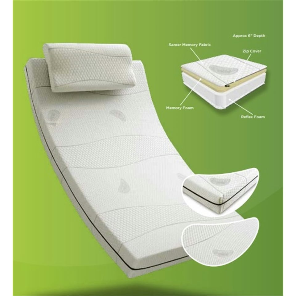 image 1 of 4ft Small Double Memory Foam Mattress - (120cm)
