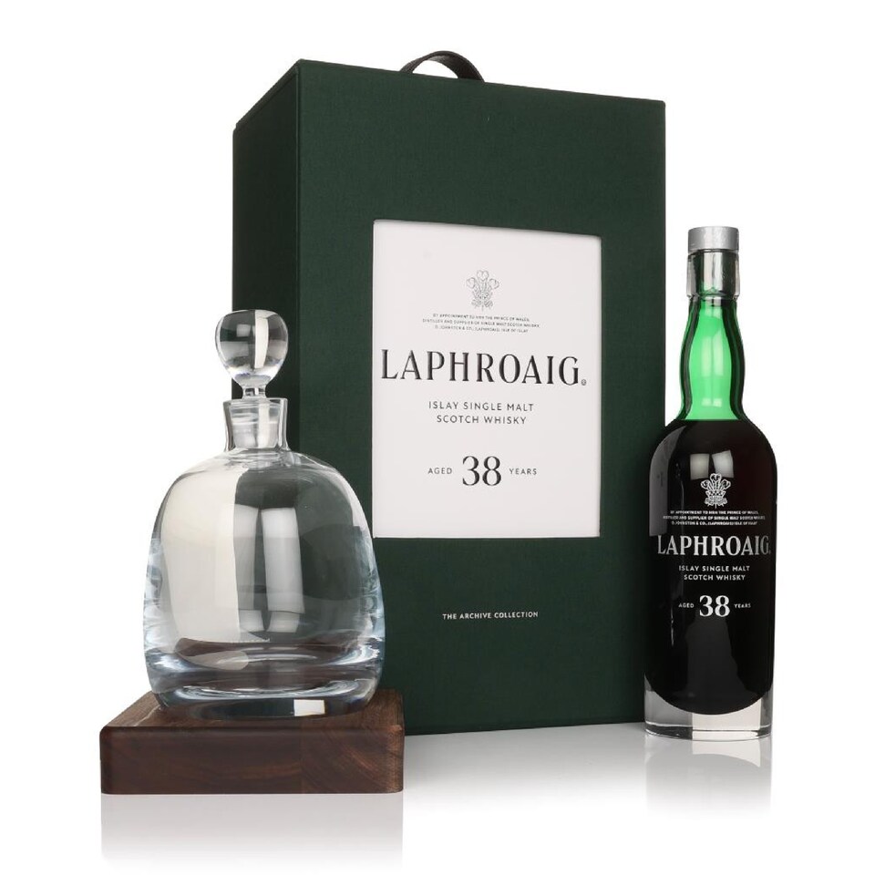 image 1 of Laphroaig - The Archive Collection 2025 Release Single Malt Scotch 38 year old Whisky | Multi | Spice, dried fruit, orange, dried apricots, sultanas, salted caramel, crystallised ginger, smoke | 1