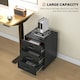 image 8 of HOMCOM File Cabinet with 3 Drawers, Under Desk Mobile Filing Cabinet Black