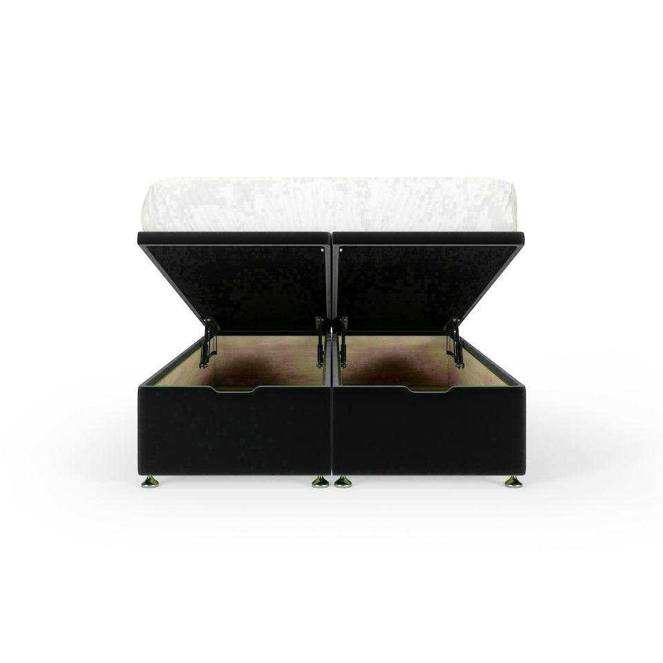 image 1 of Graphite Plush Velvet Ottoman Base King Size N/A