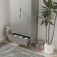 image 7 of Malmo 2 Door 2 Drawer Wardrobe with Scandi Legs Cupboard Hanging Rail 180cm | Multi | Ash Grey Grey | 1