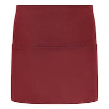 Brand Lab Unisex Adult Front Pocket Short Apron - Burgundy - One Size