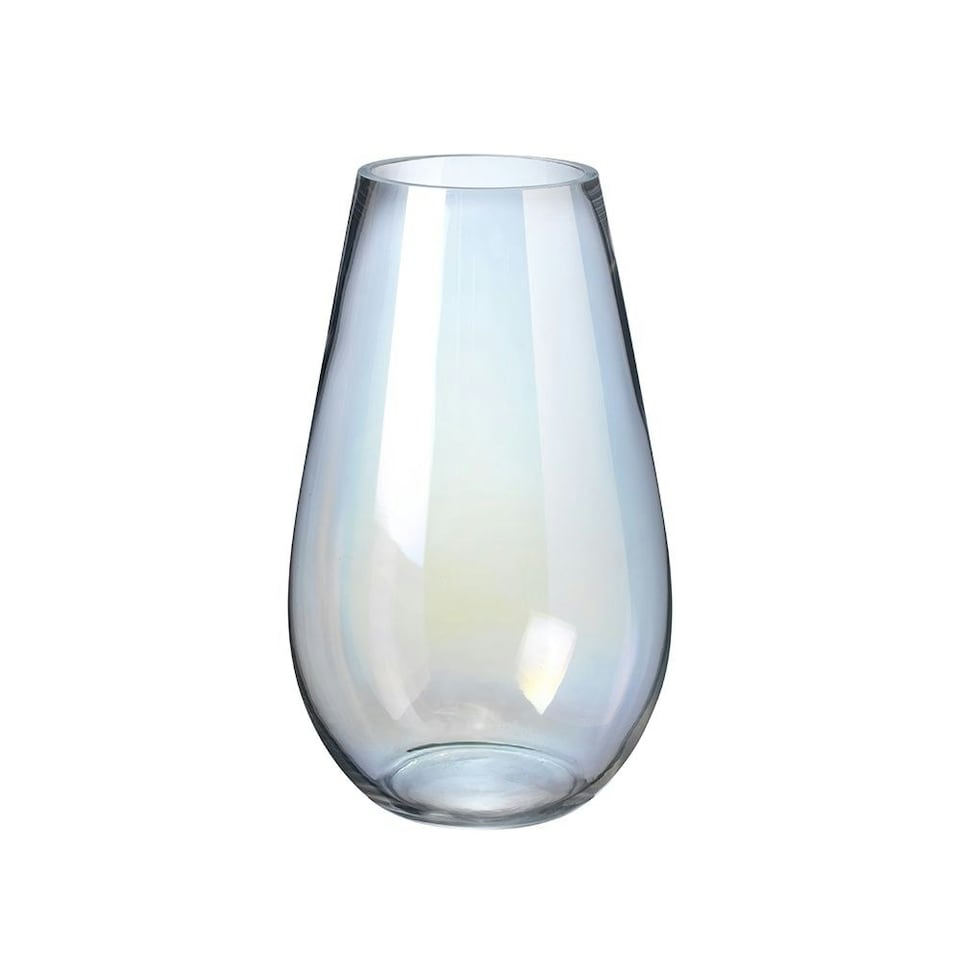 image 1 of Glass Pearlescent Flower Vase