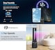 image 8 of PureMate 42-Inch Bladeless Tower Fan with Air Purifier - Black