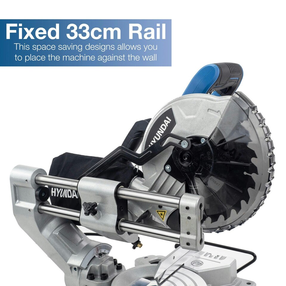 image 1 of Hyundai 1500W Electric Mitre Saw / Chop Saw with 210mm Blade, 230V
