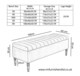 image 3 of 150cm Paris Striped Ottoman Storage Bench -Upholstered Shoes Bench with Black Turned Wooden Legs - Purple Naple Ottoman Bench
