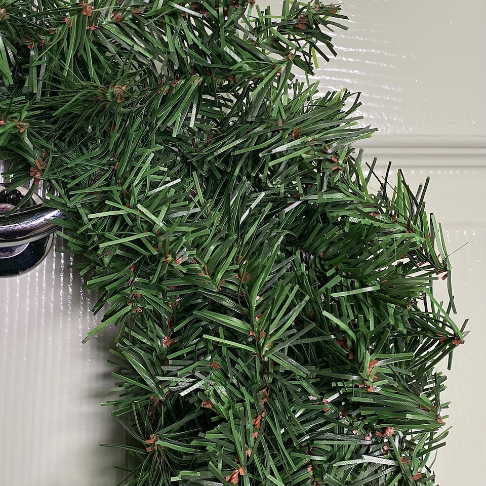 image 1 of 45cm Plain Green Colorado Christmas Door Wreath with PVC Tips