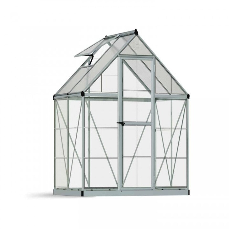 image 1 of Greenhouse Hybrid 6 x 4 - Polycarbonate - L126 x W185 x H208 cm - Silver