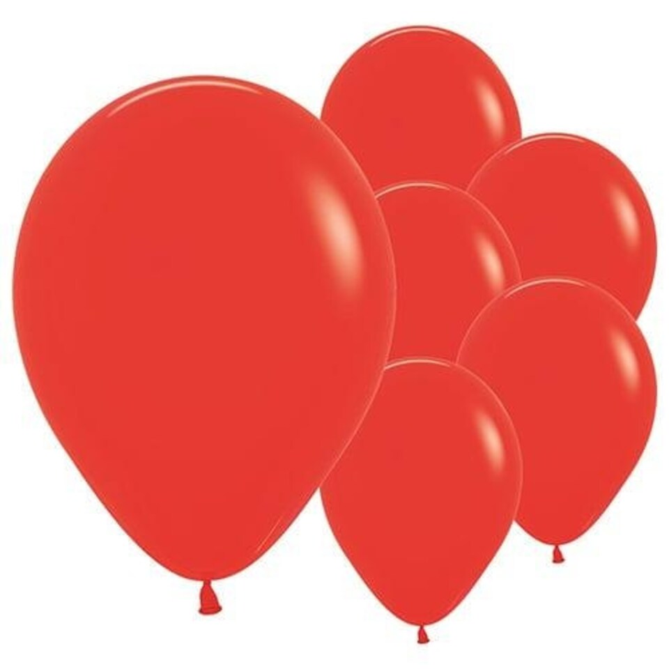 image 1 of Fashion Solid Ruby Red Sempertex Biodegradable Latex Balloons 30cm / 12 in - Pack of 50 Red