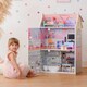 image 5 of Teamson Kids Wooden Glass-Look Doll House for 12" Dolls, Dollhouse