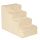image 1 of PawHut Four-Step Portable Dog Stairs with Washable Plush Cover, Beige