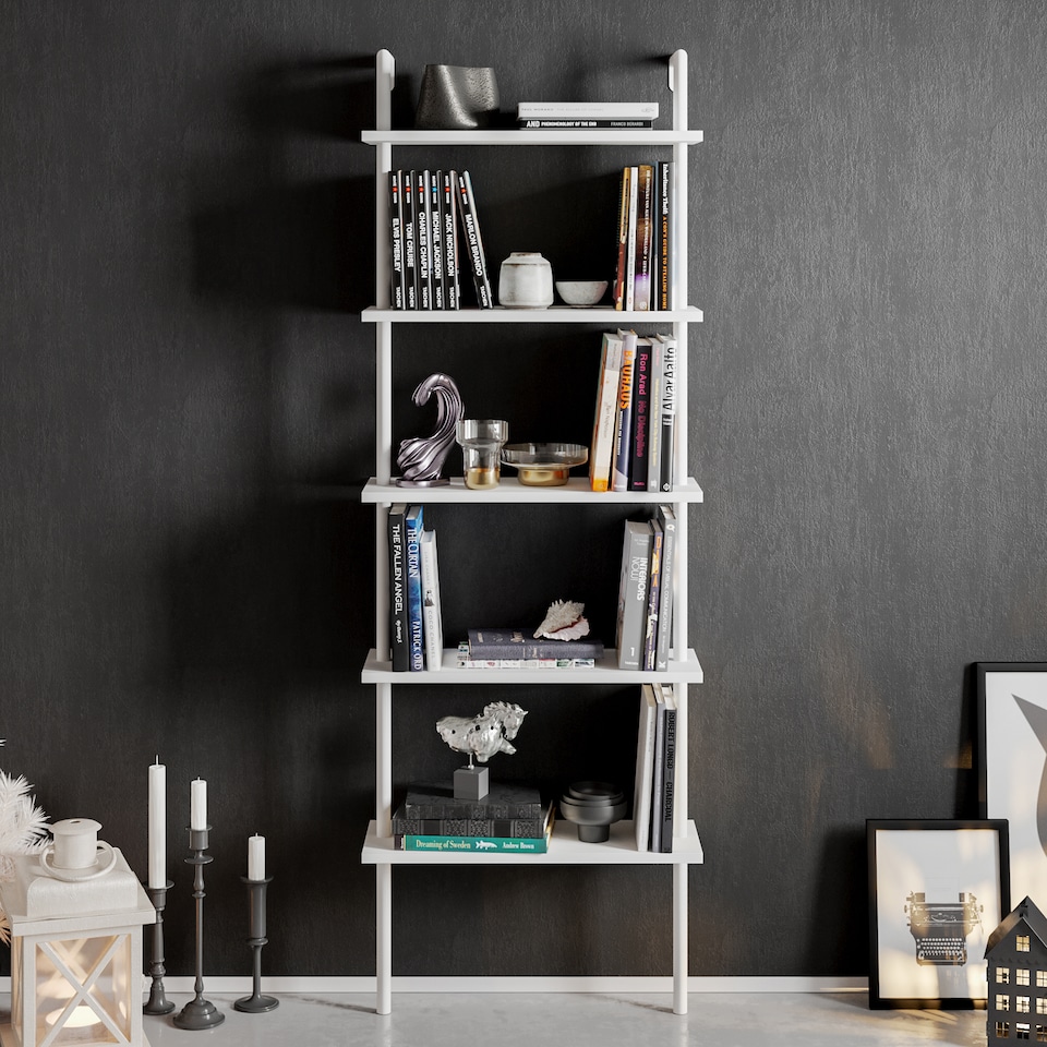 image 1 of Decorotika Paula 5-tier Bookcase Shelving Unit Display Stand -  60 cm W x  22 cm D x 174 cm H